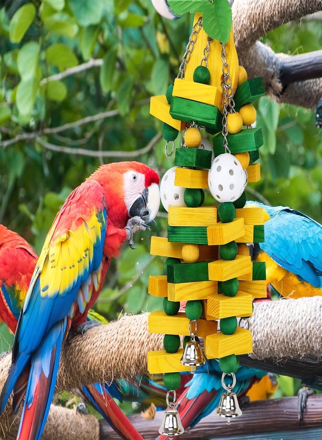 NEXT VOGUE 2-Pack Natural Wood Bird Toys for Parrots – Chew & Climb Toys for Medium to Large Parrots, Macaws, African Greys & Cockatoos – Durable Enrichment Toys for Beak Exercise & Mental Stimulation - Image 5
